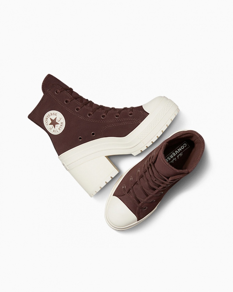 Converse Chuck 70 De Luxe Heel Camurça Marrom | 8716-XSKBO