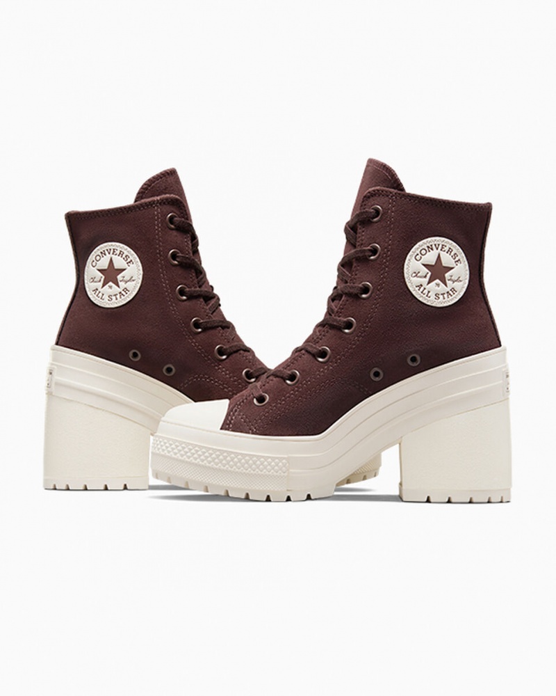 Converse Chuck 70 De Luxe Heel Camurça Marrom | 8716-XSKBO