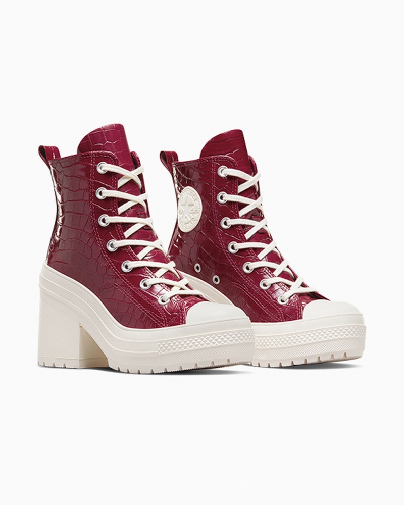 Converse Chuck 70 De Luxe Heel Embossed Cabernet / Cabernet / Egret | 1394-TIAGM