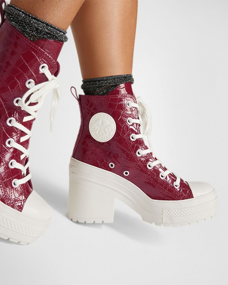 Converse Chuck 70 De Luxe Heel Embossed Cabernet / Cabernet / Egret | 1394-TIAGM