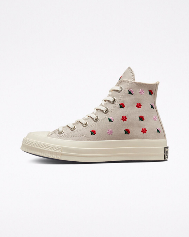 Converse Chuck 70 Floral Embroidery Desert Sand / Egret | 5340-OQKYG