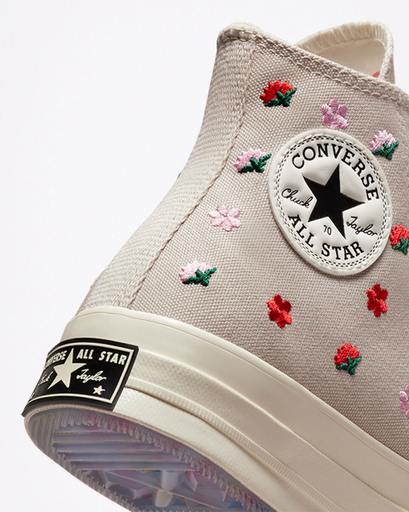 Converse Chuck 70 Floral Embroidery Desert Sand / Egret | 5340-OQKYG