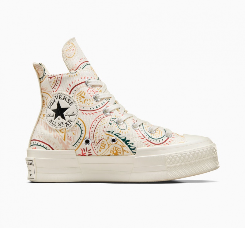 Converse Chuck 70 Plus Crafted Evolution Pretas Rosa | 5743-FLAXH