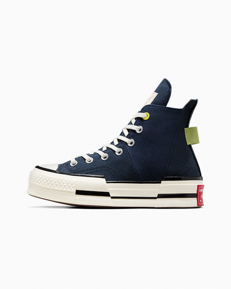 Converse Chuck 70 Plus Heel Loop Azul Marinho Pretas | 7241-LTEWK