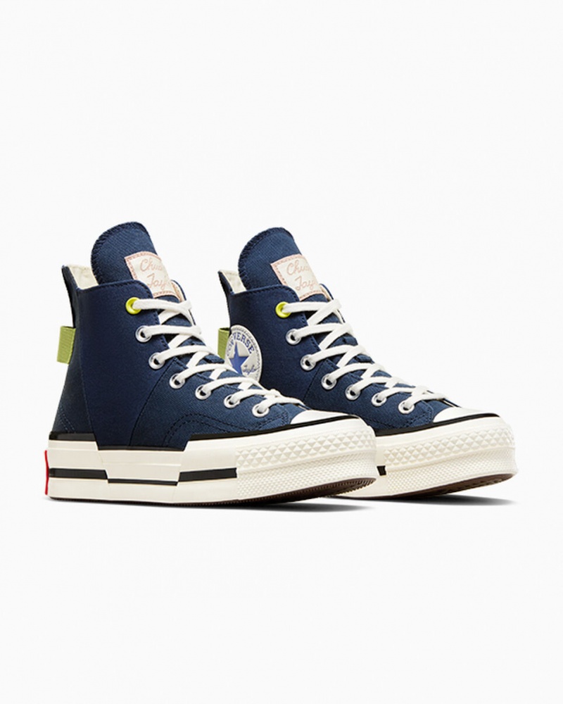 Converse Chuck 70 Plus Heel Loop Azul Marinho Pretas | 7241-LTEWK