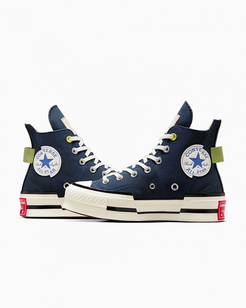 Converse Chuck 70 Plus Heel Loop Azul Marinho Pretas | 7241-LTEWK