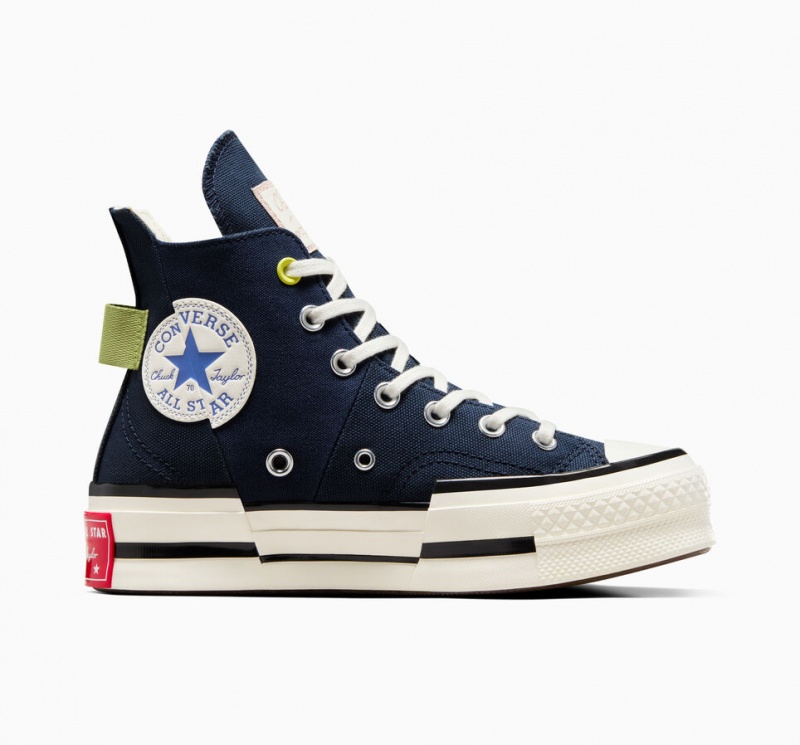 Converse Chuck 70 Plus Heel Loop Azul Marinho Pretas | 7241-LTEWK