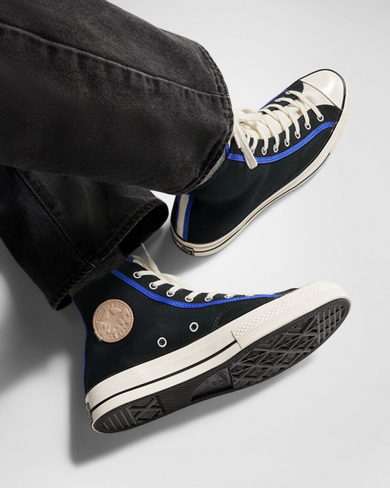 Converse Chuck 70 Pretas Azuis | 9024-XPNRW