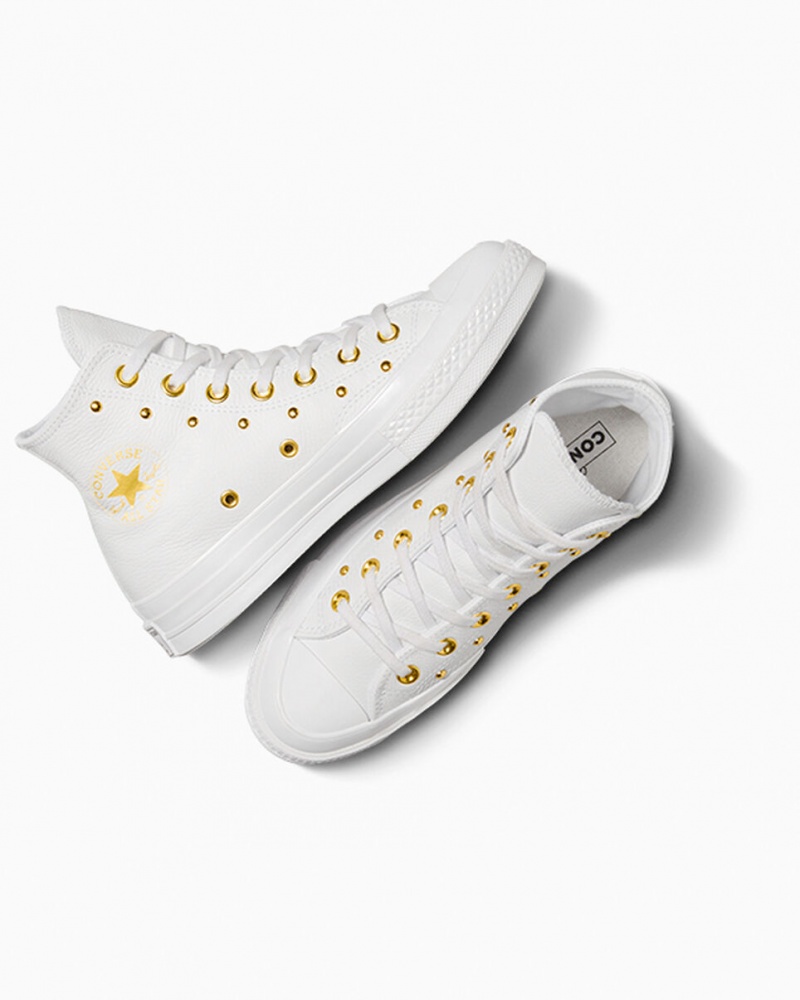 Converse Chuck 70 Star Studded Branco Branco Douradas | 2934-DNEXS