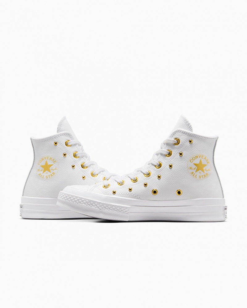 Converse Chuck 70 Star Studded Branco Branco Douradas | 2934-DNEXS