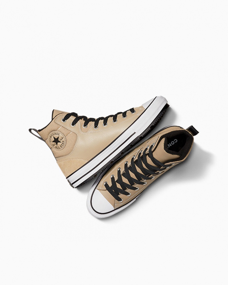 Converse Chuck Taylor All Star Berkshire Boot Caqui Pretas Branco | 5038-JXSFW