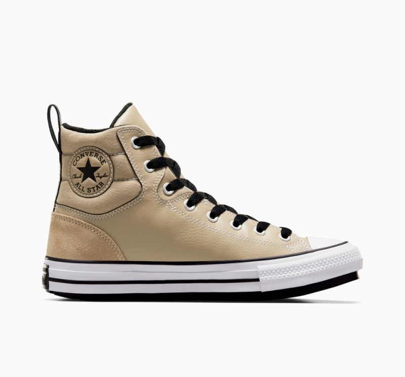 Converse Chuck Taylor All Star Berkshire Boot Caqui Pretas Branco | 5038-JXSFW