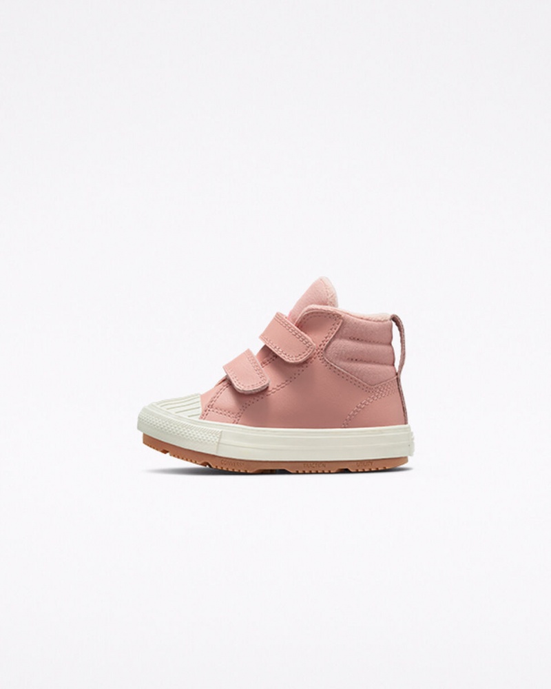 Converse Chuck Taylor All Star Berkshire Boot Easy-On Couro Rosa Rosa | 2985-XEQKH