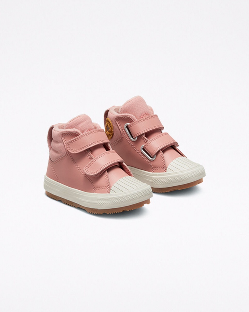 Converse Chuck Taylor All Star Berkshire Boot Easy-On Couro Rosa Rosa | 2985-XEQKH