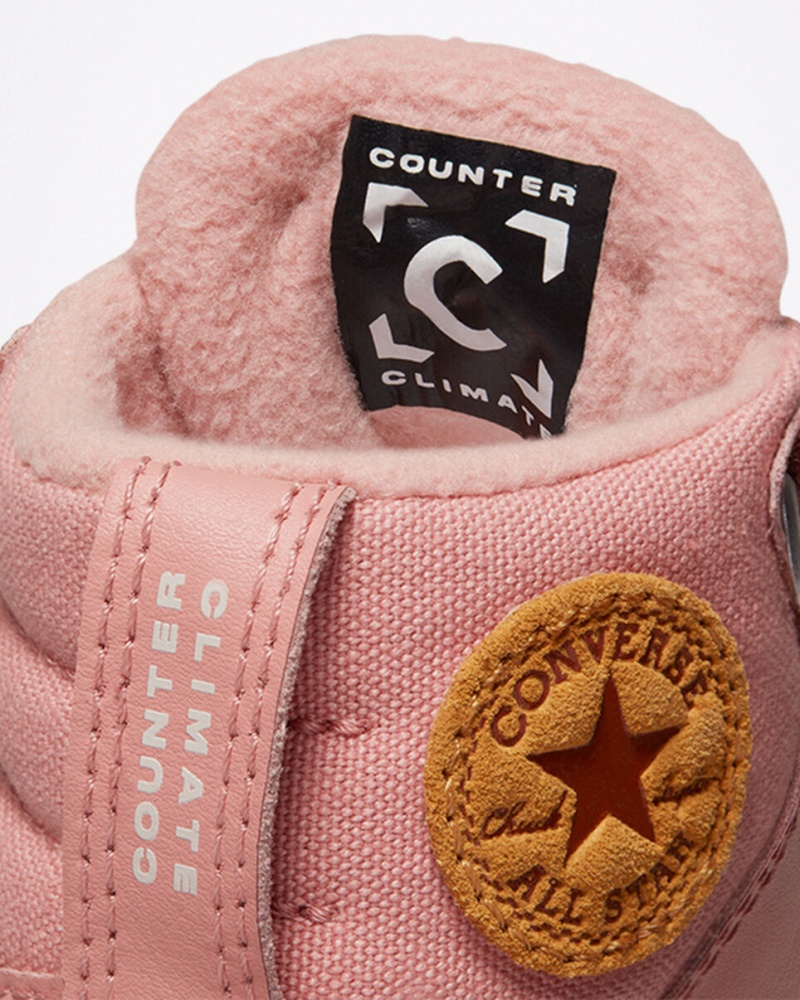 Converse Chuck Taylor All Star Berkshire Boot Easy-On Couro Rosa Rosa | 2985-XEQKH