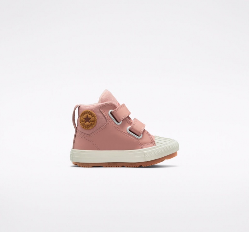 Converse Chuck Taylor All Star Berkshire Boot Easy-On Couro Rosa Rosa | 9432-CVWGJ