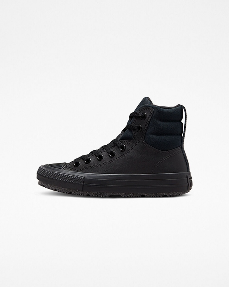 Converse Chuck Taylor All Star Berkshire Boot Couro Pretas Pretas Cinzentas | 1309-BQVAO