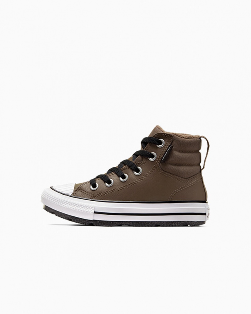 Converse Chuck Taylor All Star Berkshire Boot Couro Pretas Branco | 2475-ZGJLY