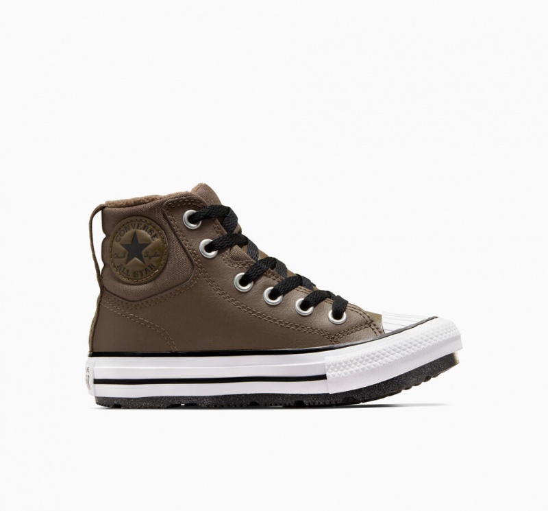 Converse Chuck Taylor All Star Berkshire Boot Couro Pretas Branco | 2475-ZGJLY