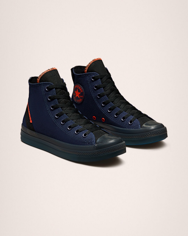 Converse Chuck Taylor All Star CX Stretch Lona Azul Marinho Pretas Manga | 8964-YZXKM