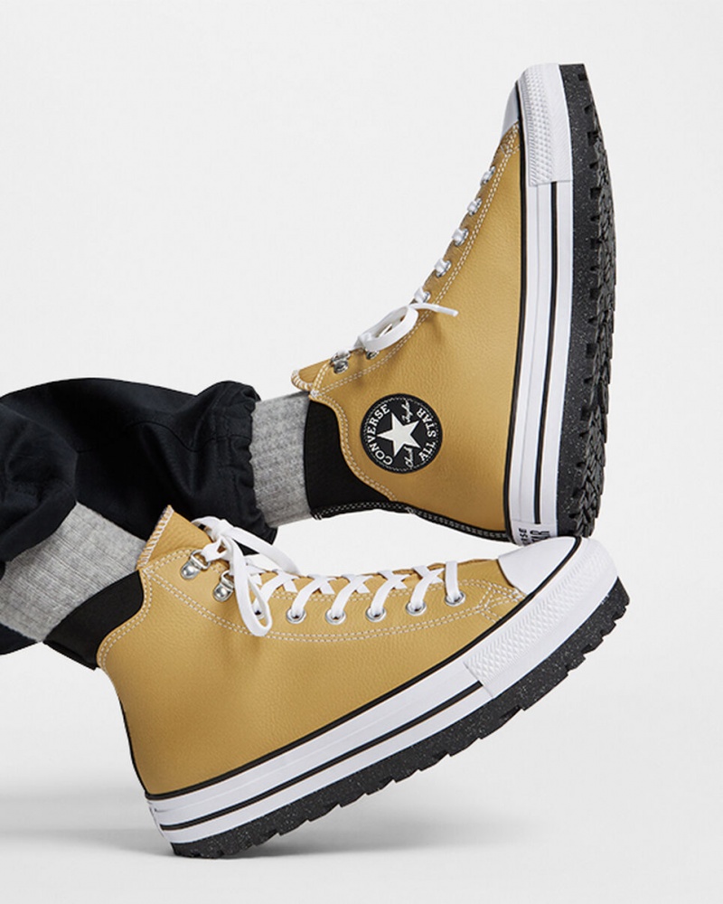 Converse Chuck Taylor All Star City Trek Impermeáveis Boot Pretas Branco | 6321-PZWME