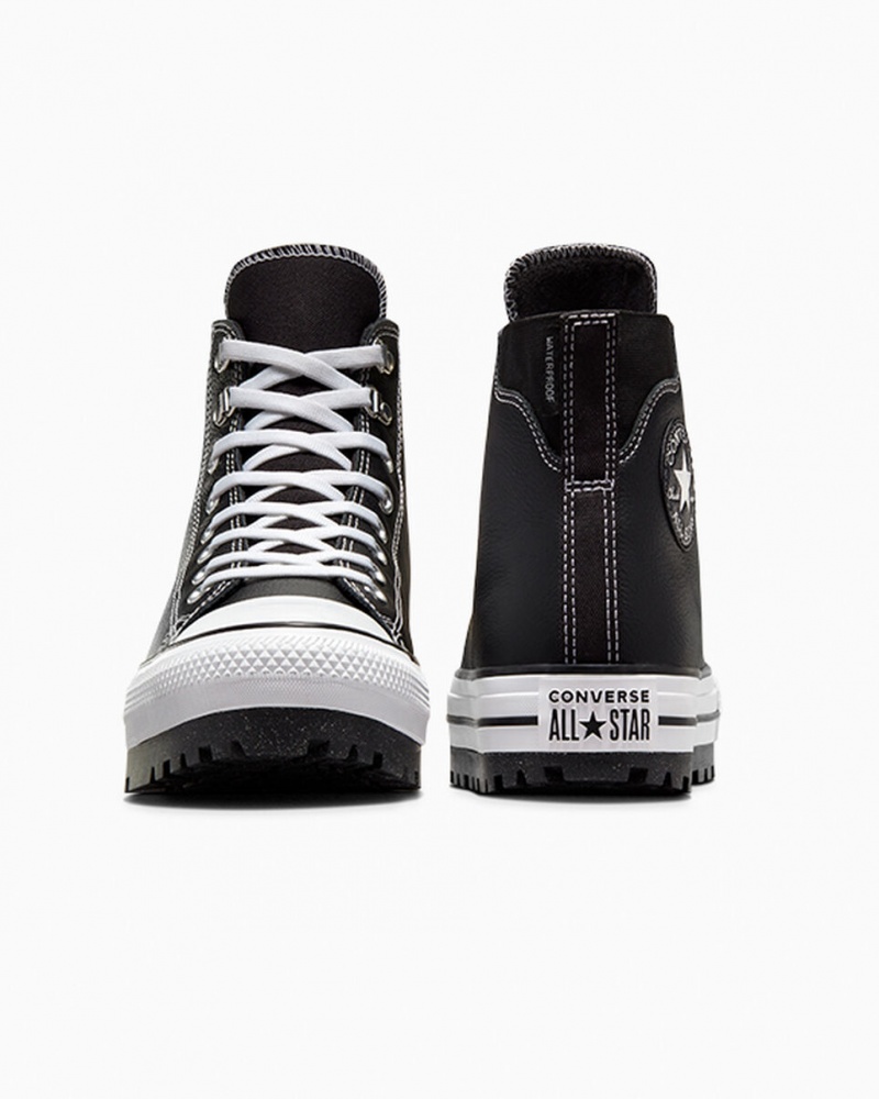 Converse Chuck Taylor All Star City Trek Impermeáveis Boot Pretas Branco Prateadas | 4382-MNIDE