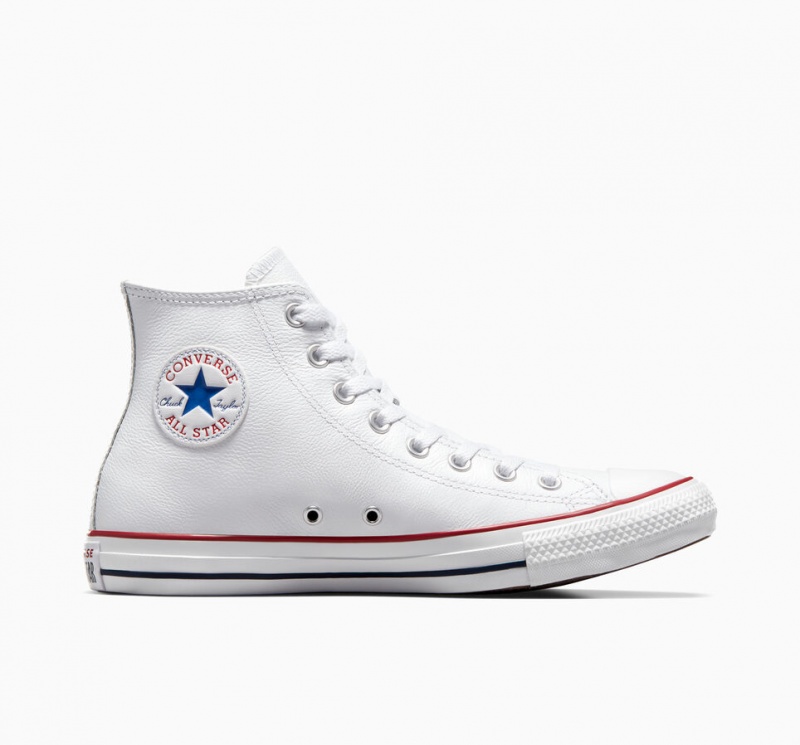 Converse Chuck Taylor All Star Couro Branco | 3864-RPLZX