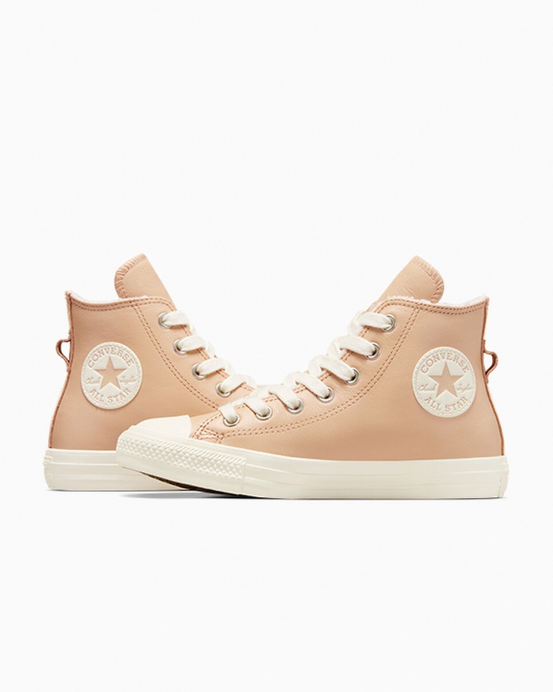 Converse Chuck Taylor All Star Couro Faux Fur Lining Epic Dune / Egret / Egret | 0612-OYAZS