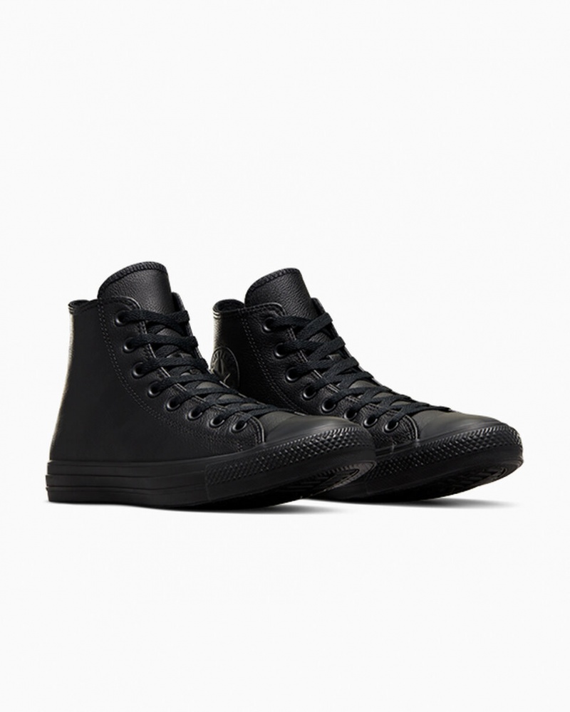 Converse Chuck Taylor All Star Couro Pretas | 2507-LEXZP