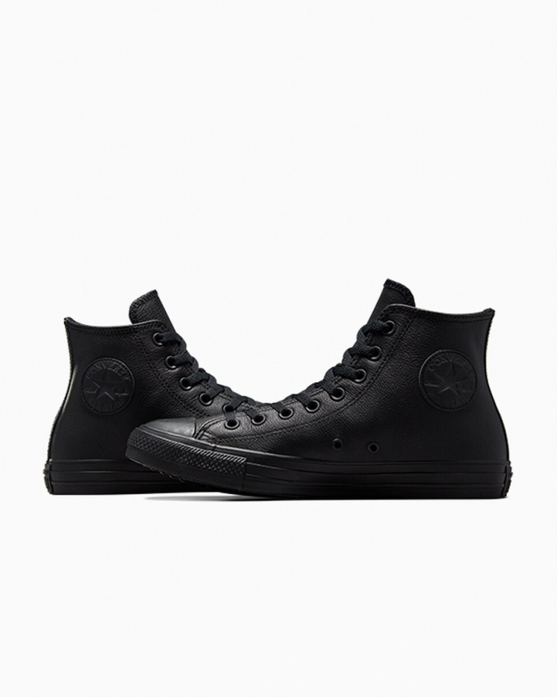 Converse Chuck Taylor All Star Couro Pretas | 2507-LEXZP