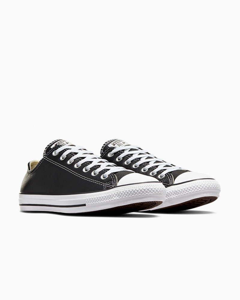 Converse Chuck Taylor All Star Couro Pretas | 9841-ELTXF