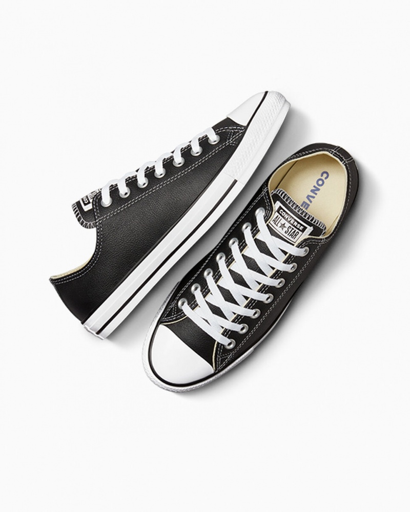 Converse Chuck Taylor All Star Couro Pretas | 9841-ELTXF