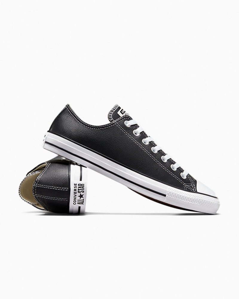 Converse Chuck Taylor All Star Couro Pretas | 9841-ELTXF