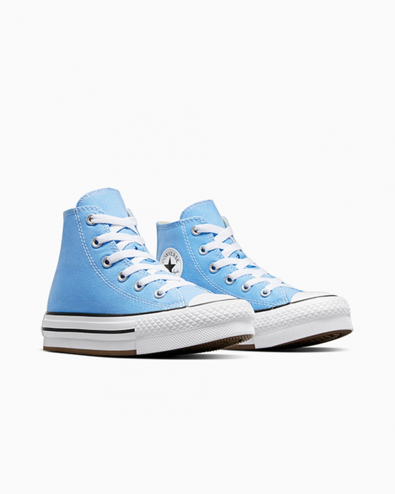 Converse Chuck Taylor All Star EVA Lift Plataforma Seasonal Color Azuis Branco Pretas | 2751-VWKHS