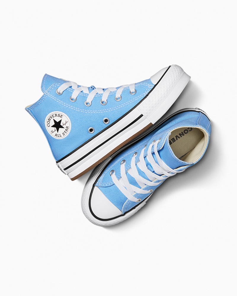 Converse Chuck Taylor All Star EVA Lift Plataforma Seasonal Color Azuis Branco Pretas | 2751-VWKHS