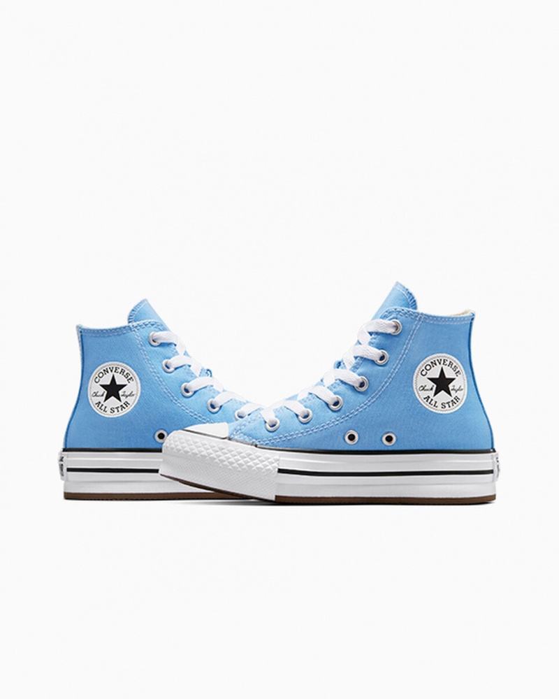 Converse Chuck Taylor All Star EVA Lift Plataforma Seasonal Color Azuis Branco Pretas | 2751-VWKHS