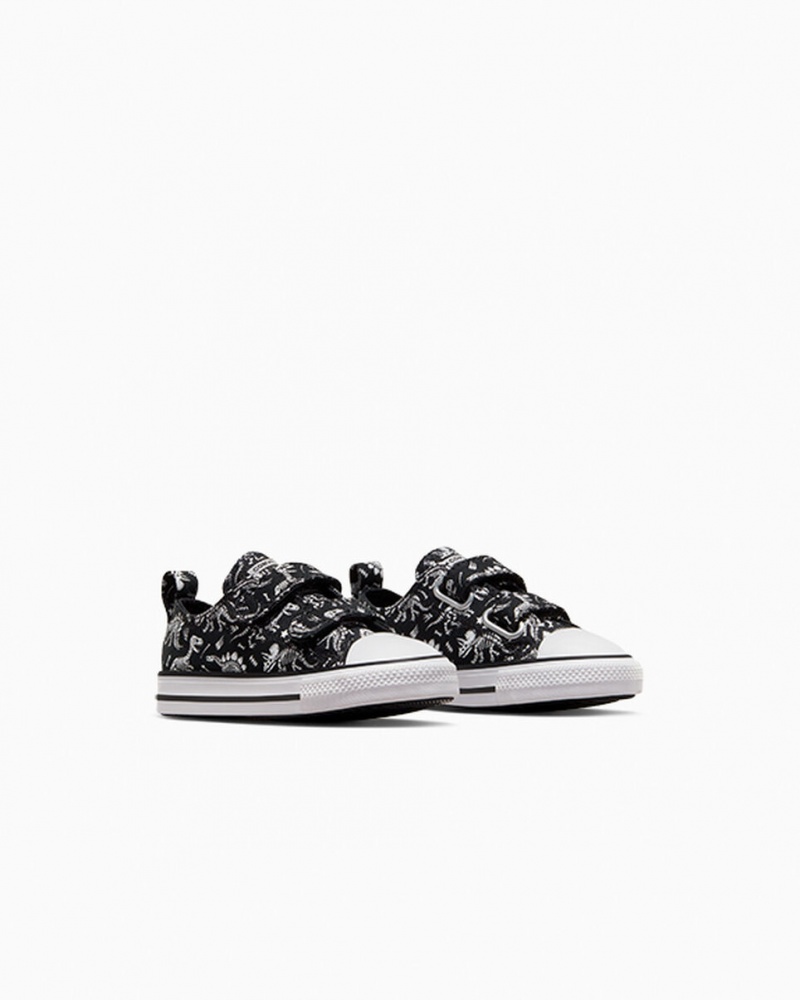 Converse Chuck Taylor All Star Easy-On Dinos Pretas Branco Branco | 9783-NTRCO