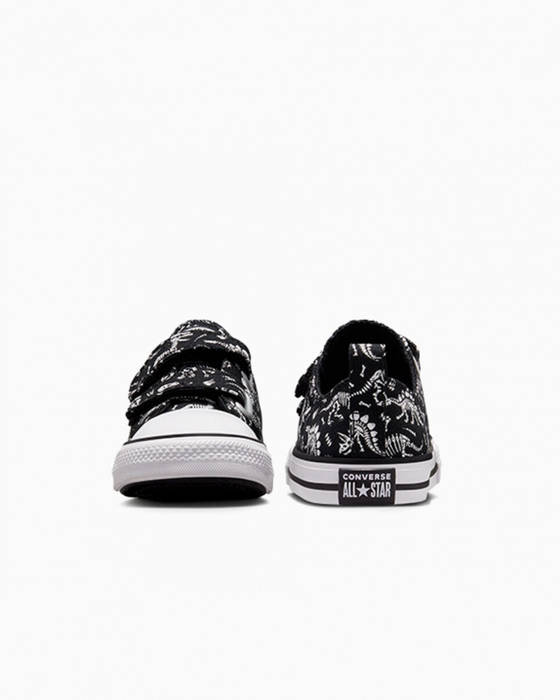 Converse Chuck Taylor All Star Easy-On Dinos Pretas Branco Branco | 9783-NTRCO