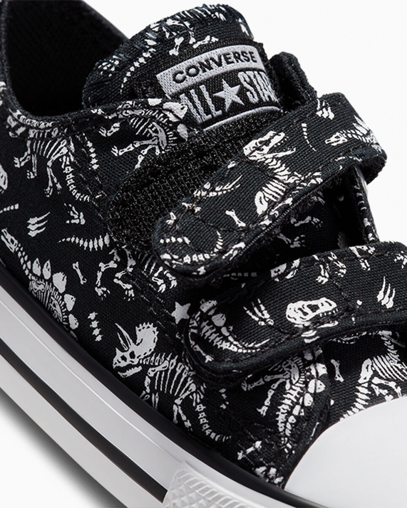 Converse Chuck Taylor All Star Easy-On Dinos Pretas Branco Branco | 9783-NTRCO