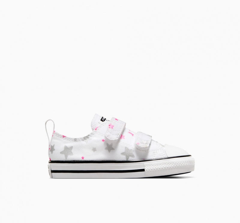 Converse Chuck Taylor All Star Easy On Sparkle Branco Rosa Branco | 0439-FIYZJ