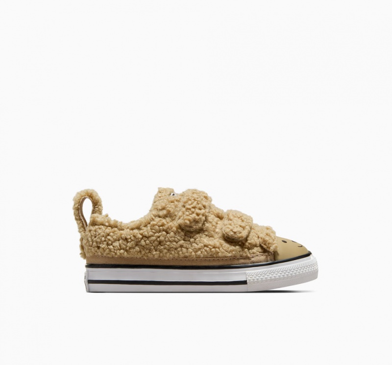 Converse Chuck Taylor All Star Easy On Teddy Bear Caqui Pretas Branco | 8937-WLGVX