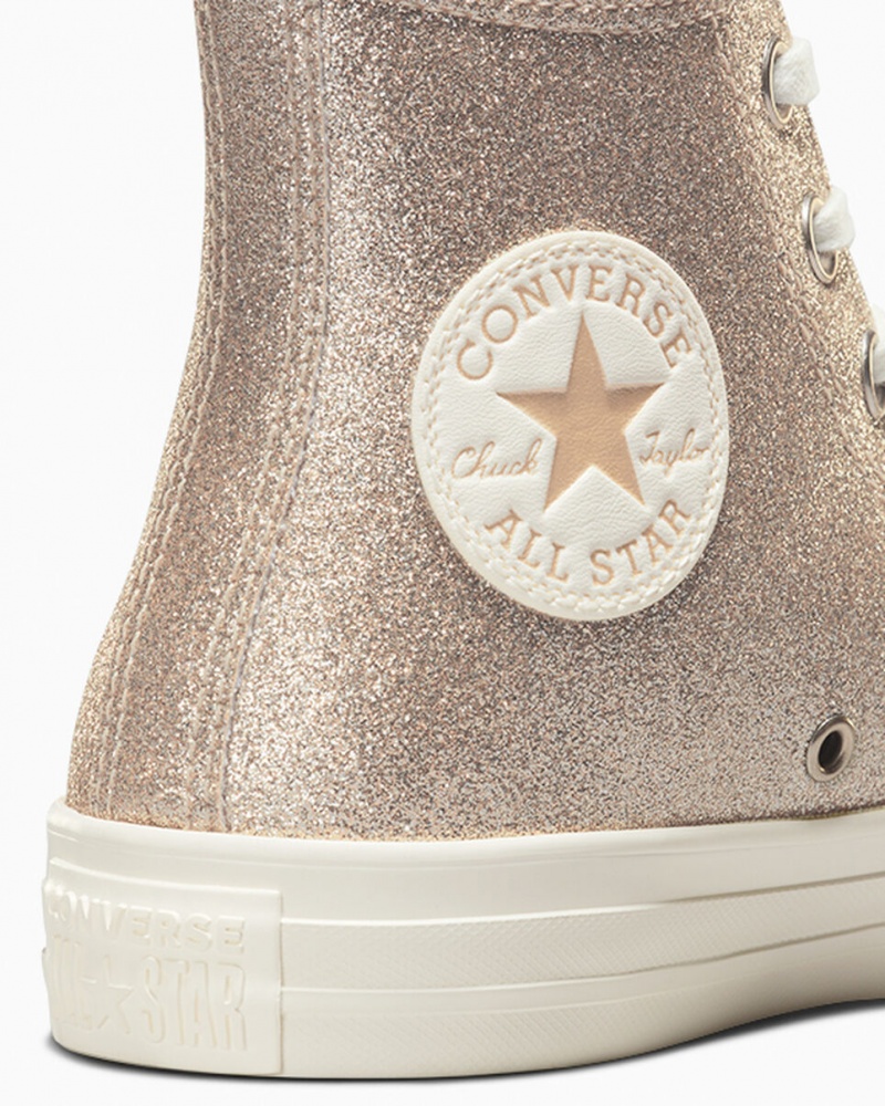 Converse Chuck Taylor All Star Glitter Luz Douradas | 7068-XIWFS