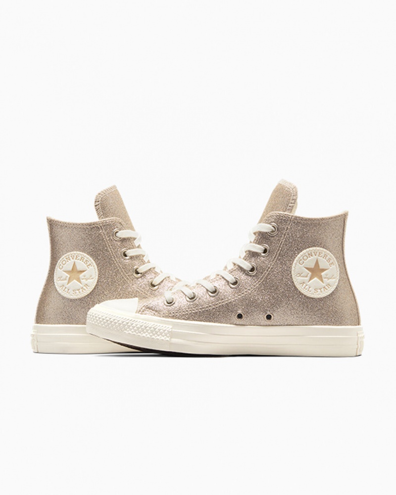 Converse Chuck Taylor All Star Glitter Luz Douradas | 7068-XIWFS