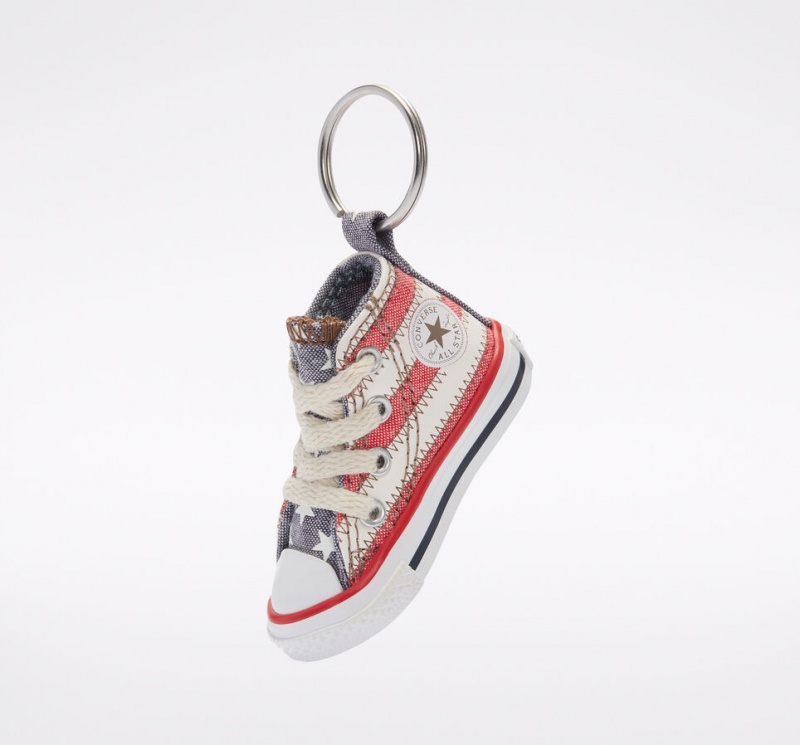 Converse Chuck Taylor All Star Keychain Branco Vermelhas Azuis | 6395-RXQYU