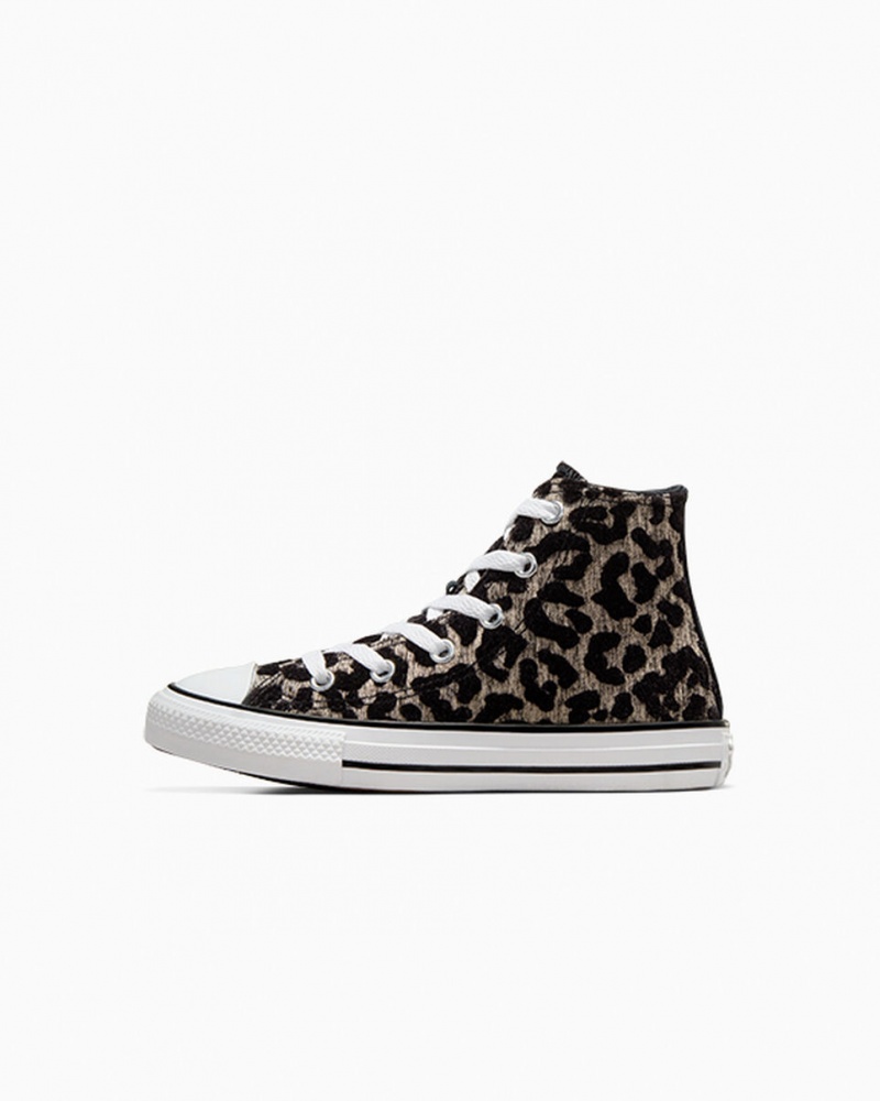 Converse Chuck Taylor All Star Leopard Luz Pretas Branco | 5829-ZAVHL