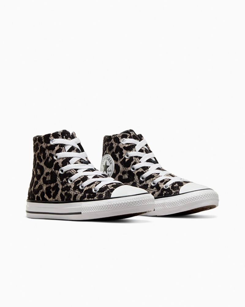 Converse Chuck Taylor All Star Leopard Luz Pretas Branco | 5829-ZAVHL