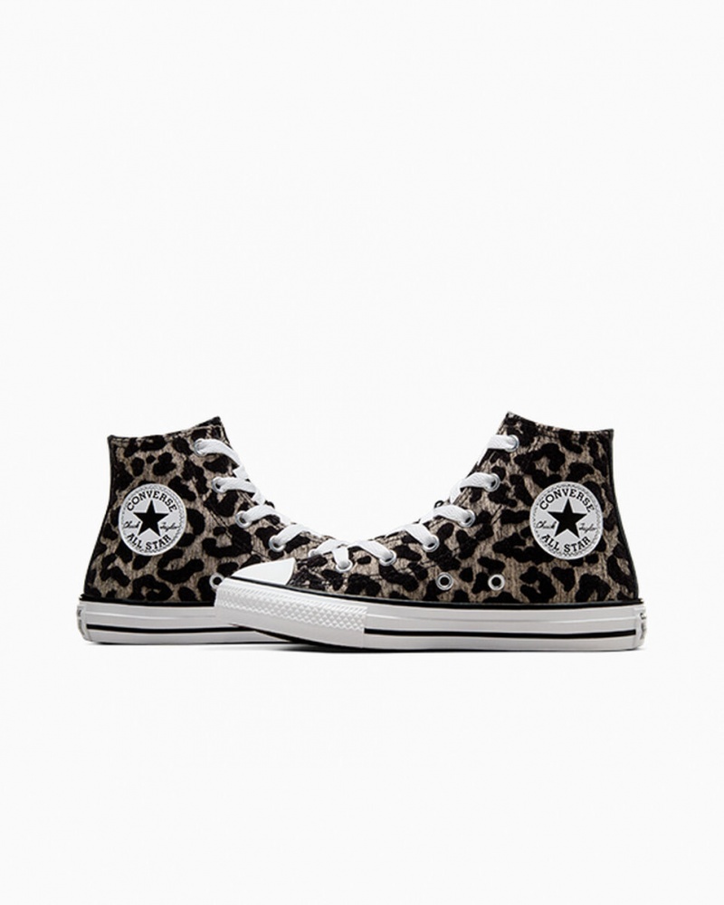 Converse Chuck Taylor All Star Leopard Luz Pretas Branco | 5829-ZAVHL