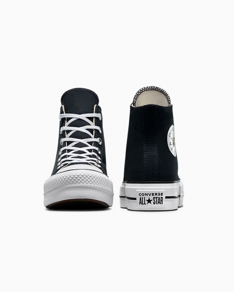 Converse Chuck Taylor All Star Lift Plataforma Pretas Branco Branco | 8562-MSYRZ