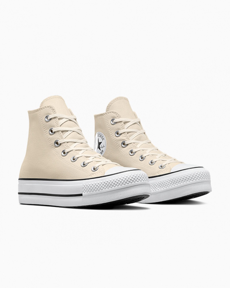 Converse Chuck Taylor All Star Lift Plataforma Branco Pretas | 1873-ZJPRO