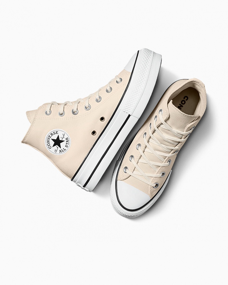 Converse Chuck Taylor All Star Lift Plataforma Branco Pretas | 1873-ZJPRO